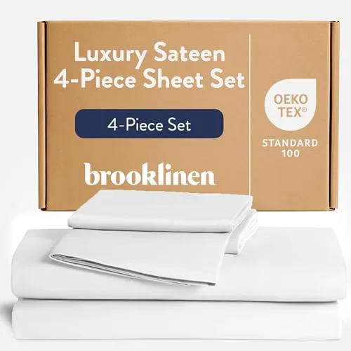 15. Brooklinen Luxe Sateen Sheet Set (Monogrammed)