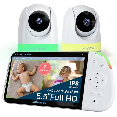Babysense MaxView 5.5" Split-Screen Baby Monitor