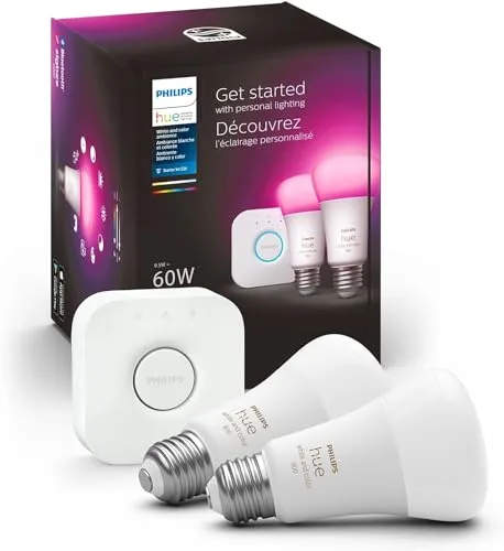Philips Hue White and Color Ambiance Starter Kit (Bridge + Bulbs)