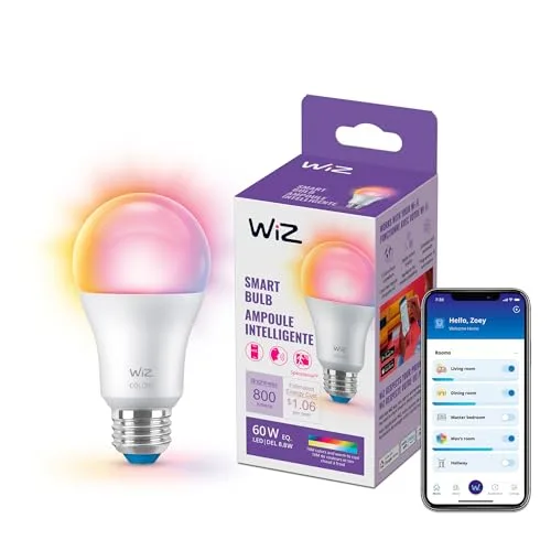 WiZ 60W A19 Full Color (Matter) Smart Bulb