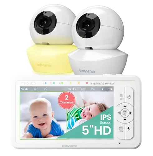 Babysense HD S2 Video Baby Monitor (2-Camera Split-Screen Set)