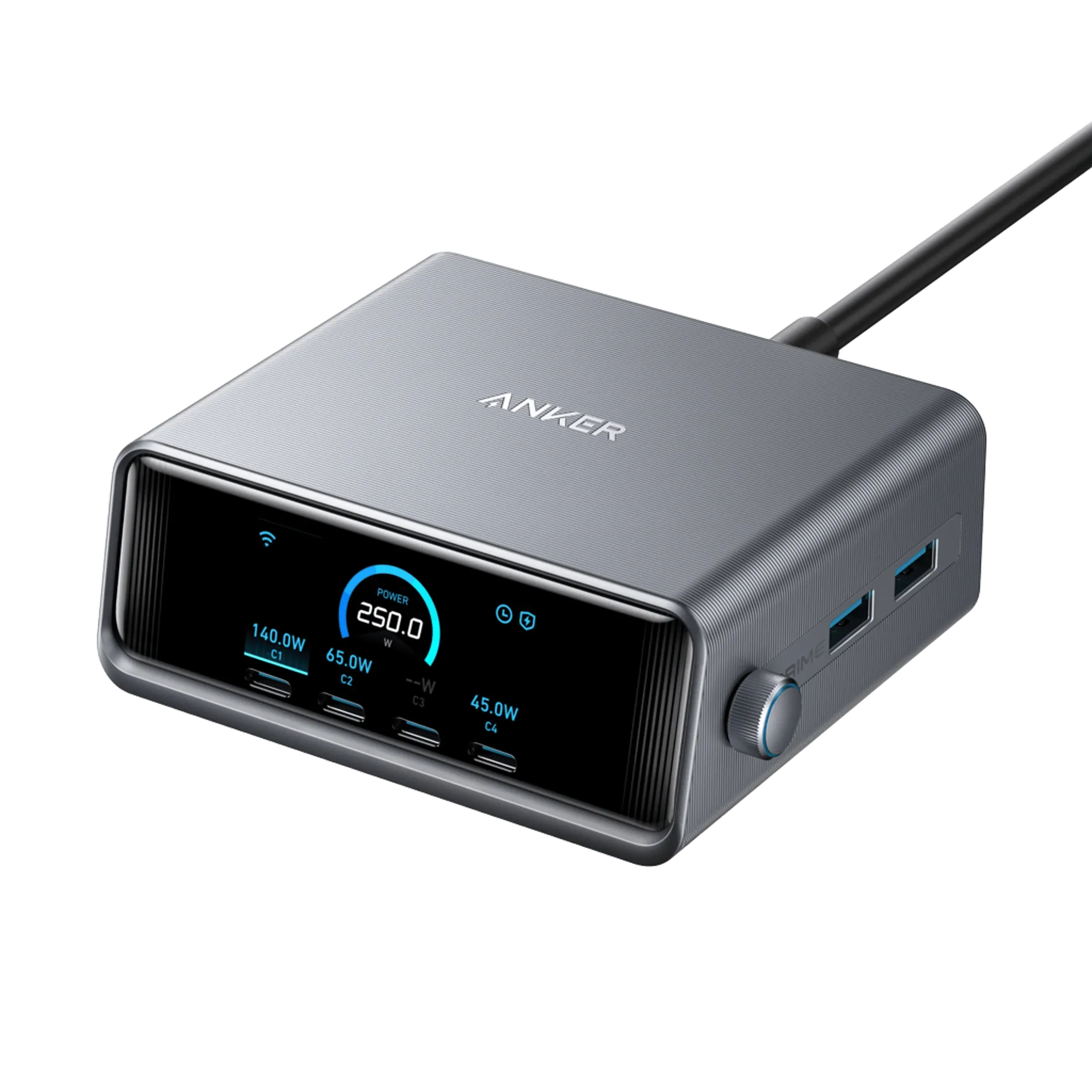 1. Anker Prime Charger (250W, 6 Ports, GaNPrime)